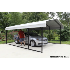 Arrow Metal Carport 12x24x7 Eggshell