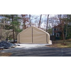 ShelterLogic 18W x 20L x 9 H Peak 9oz Tan Portable Garage