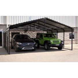 Arrow Metal Carport 20x20x7 Charcoal