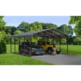 Arrow Metal Carport 20x20x9 Charcoal