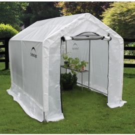 ShelterLogic 6W x 8L x 6'6"H Peak Style Organic Growers 5.5oz Translucent Greenhouse 